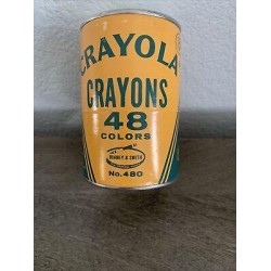 Vintage Crayola Crayons No.480 Can Sealed (NOS) Rare Item  Very Collectible 48
