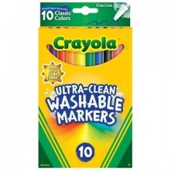Crayola Ultra-Clean Fine Line Washable Markers-Classi