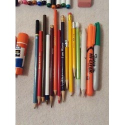 Mixes Lot 30+ Pieces School Art Craft Camp Mixed Brands Crayola Elmer's - Used