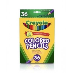 New Crayola Pre-sharpened Colored Pencils Set Multicolored 36 Pieces 68-4036