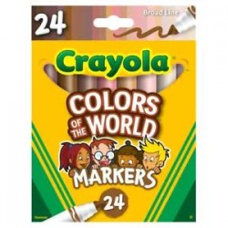 Crayola Colors of the World Markers, 24 Colors