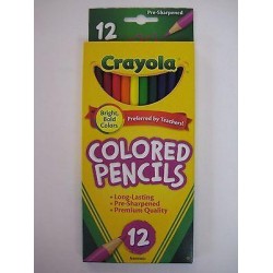 NEW 12 Nontoxic Crayola Colored Pencils #68-4012