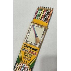 1995 Crayola 8 Count Dual Color COLORED PENCILS Non-Toxic Vintage 2 Tips