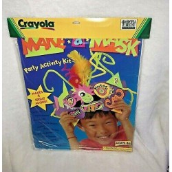 New VTG 1990's Crayola Party Express Make A Mask Kids Party Activity Kit *READ
