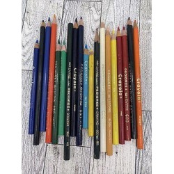 Vintage Mixed Lot of Colored Pencils Crayola & Empire Pedigree Loose Used