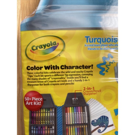 Crayola Art Kit 50+ Pieces Crayons Pip Squeaks Pens Colored Pencils Paper Sheets