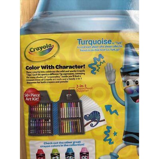 Crayola Art Kit 50+ Pieces Crayons Pip Squeaks Pens Colored Pencils Paper Sheets