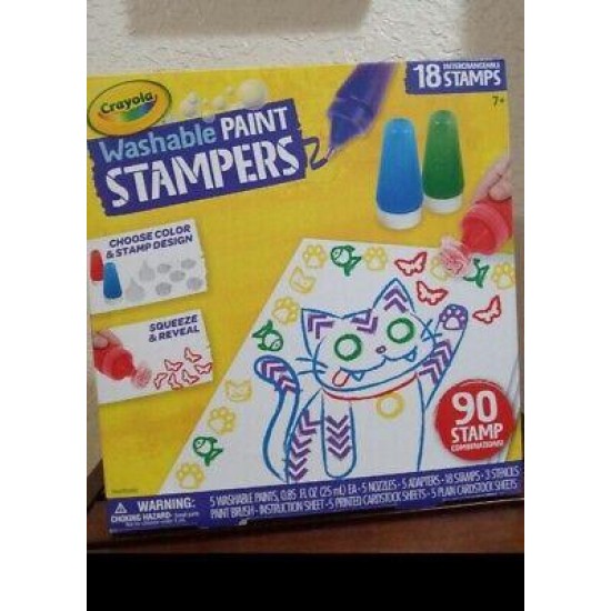 2)Crayola BUNDLE Colossal Creativity Tub & Washable Paint Stampers! NEW SEALED