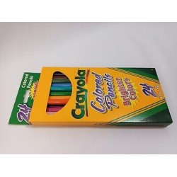 New in Box Crayola Colored Pencils 24 Brighter Colors Wood Pencil Made in Brazil