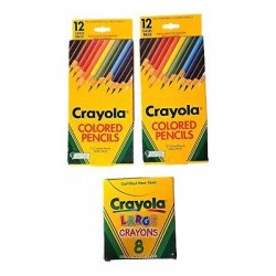 Vintage Lot 1995 Crayola Colored Pencils & 1997 Large Crayola Binney & Smith