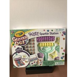 Brand New Crayola Glitter Dots Pastel Sparkle Station Kit Craft Shape Cutter