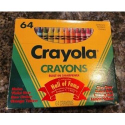 VTG 64 Hall of Fame Crayons Ded. Aug 7, 1990 Contains 8 retired colors