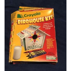 Vintage 1995 CRAYOLA BIRDHOUSE KIT-OPEN BOX