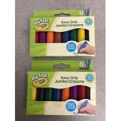My First Crayola Easy Grip Jumbo Crayons 8 Pack X 2 ! 12+months Brand New
