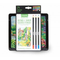 *1-Pack* Crayola 24 Signature Blend & Shade Colored Pencils Nontoxic 68-2015