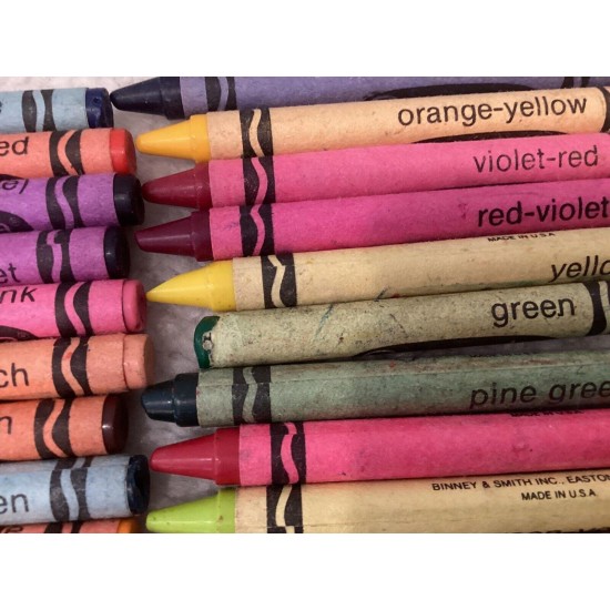 1985 Vintage CRAYOLA Crayons 24 Pack Binney and Smith Complete USA