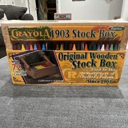 Crayola 1903 Wooden Stock Box 72 Crayons Collectors w/ Crate Unused. Sealed.