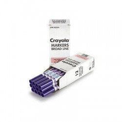 Crayola Washable Markers - Violet Purple (12ct), Kids Broad Line Markers, Bulk M