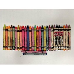 30+ HTF Retired Crayola Used Crayons Thistle Blizzard Unnamed Barney Smith USA