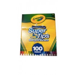 NEW Crayola Super Tips Washable Markers Set of 100 Assorted Colors