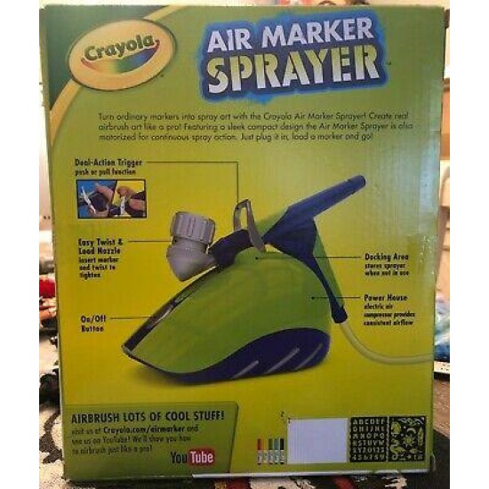 Crayola Air Marker Sprayer, Spray Art Airbrush new in box electric powered