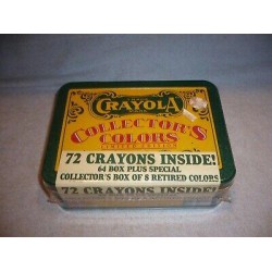 1858-1990 Crayola Tin with 72 Crayons  Never Used,  (FREE Shipping) still sealed