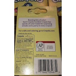 5 Packs (8 Ct.) Crayola Confetti Crayons -Bursting Bits of Color In Each Crayon!