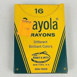 Vintage Binney & Smith Crayola Crayons No. 16 Box New Old Stock Crafts