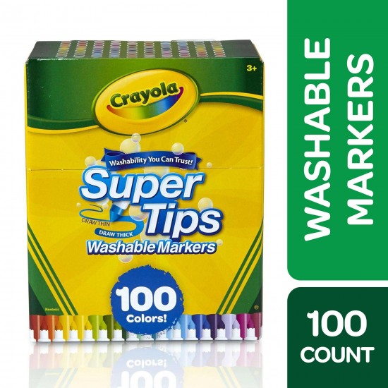 Crayola Super Tips Washable Markers 100/Pkg-Assort