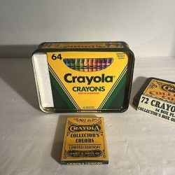 Vintage 1991 Crayola Tin Collectors Colors Limited Edition 72 Crayons New