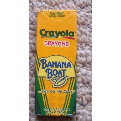 Vintage 1998 Box of 4 Crayola Crayons  Banana Boat
