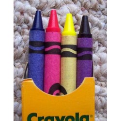 Vintage 1998 Box of 4 Crayola Crayons  Banana Boat