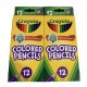 Crayola Colored Pencils 12 Pack Lot Of 2 Nontoxic 24 Total Bright Bold
