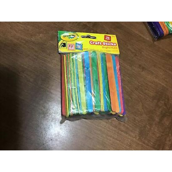 400 Craft Sticks   Two Sizes - Bright Colors - Wooden Popsicle Sticks
