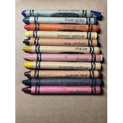 Vintage Retired Crayola Crayons Binney & Smith 1991 Lot of 11 No Dupes Used