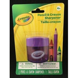 Crayola - Pencil & Crayon Sharpener - Purple - Two Sizes To Sharpen