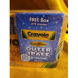 RARE! 2001 2 Crayola Crayons 96 Pack 2 Limited Edition Outer Space Retired NEW