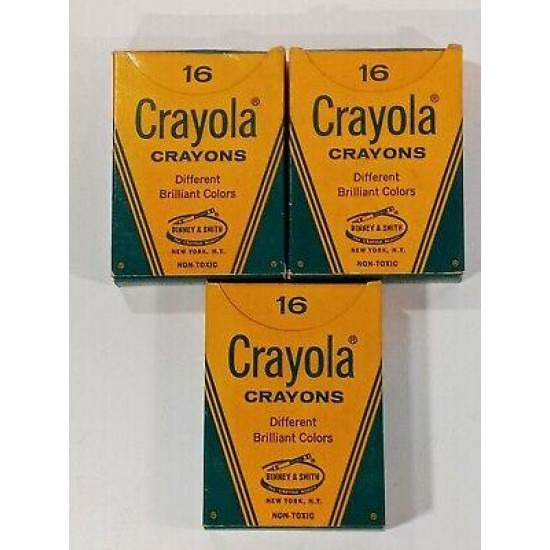 Vintage Crayola Crayons Sixteen 16 Piece Crayon Pack Original Box Collectable 29