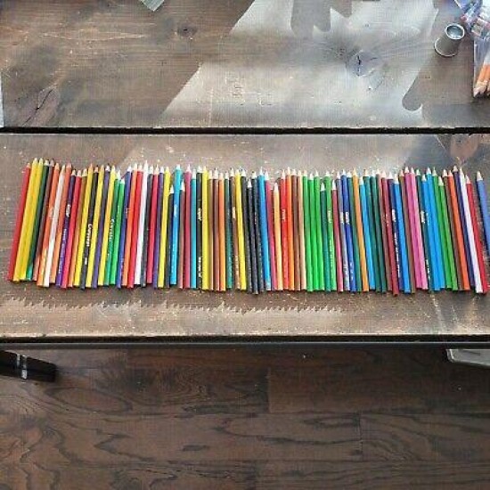 Vintage LOT of 80 Art Colored Pencils ALL CRAYOLA Brand Multi Color Mixed