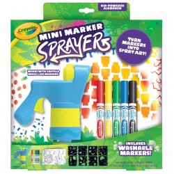 Crayola Mini Marker Sprayer, Washable Art Markers, Art Toys for Kids, Beginner