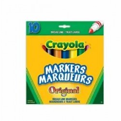 Crayola Original Broad Line Markers, 10 Pack