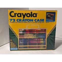 Vintage Crayola 72 Crayon Case 1985 Portable Plastic Storage  #7740 New