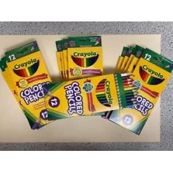 15 boxes Crayola pre sharpened colored pencils (12 count).