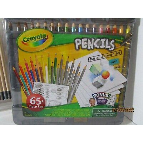 2 Colored Pencils New in Box Crayola Design & Sketch Plus Studio City Wood Penci