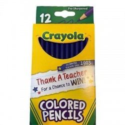 New Crayola Colored Pencils 12 Count PURPLE