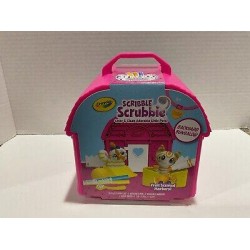 NEW Crayola Scribble Scrubbie Color & Clean Pets Backyard Bungalow Playset 10-pc