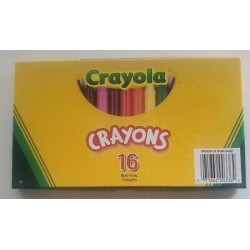 Crayola 16 Nontoxic Large Crayons 52-0336. 1-Pack