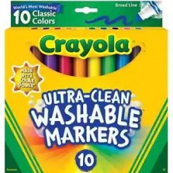 Crayola Ultraclean Broadline Classic Washable Markers (Pack of 3)