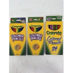 LOT OF 3 BOXES Crayola Colored Pencils Assorted Colors 12/12/24