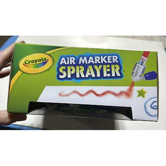 Crayola Air Marker Sprayer Set, Airbrush Kit, Electric Powered, Spray Art, NEW